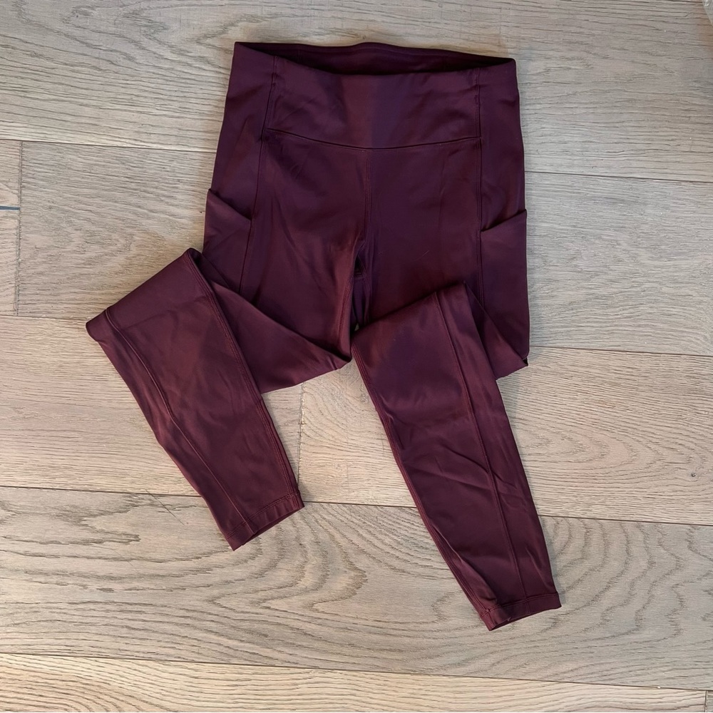 Lululemon Swift Speed Leggings in Marron Size 4